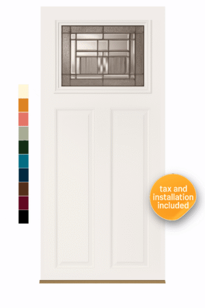 Smooth Finish Door  w/ Lehigh Pattern Craftsman Lite  36"x80" Model 100