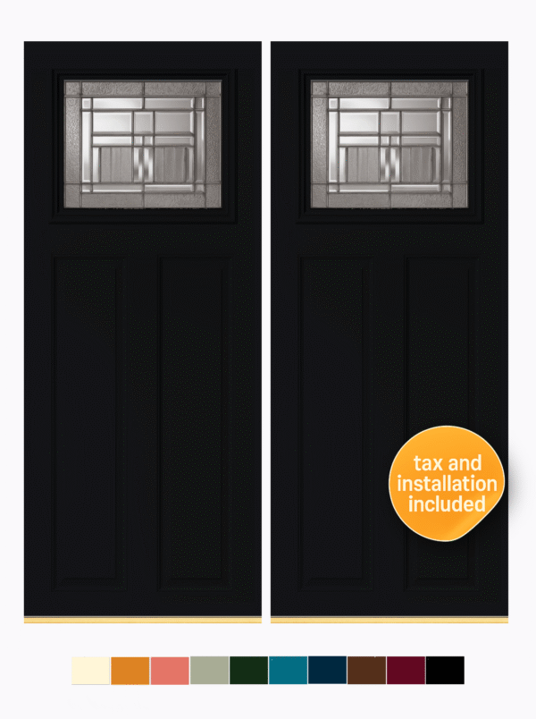 Smooth Finish Door  w/ Lehigh Pattern Craftsman Lite  36"x80" Model 100 - Image 4