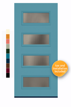 Smooth Finish Door  Modern 4 Lite  36"x80" Model 131