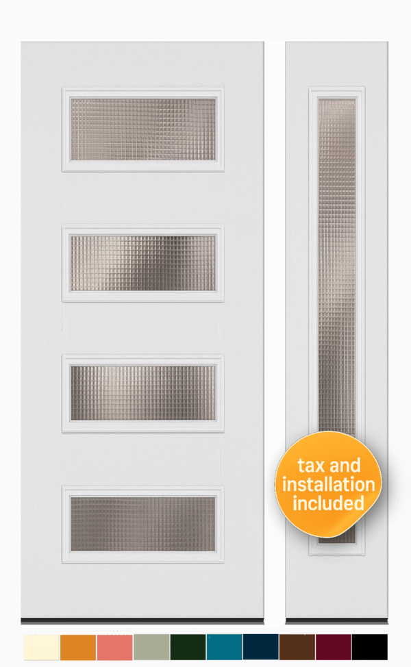 Smooth Finish Door  Modern 4 Lite  36"x80" Model 131 - Image 2