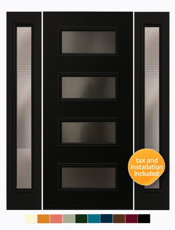 Smooth Finish Door  Modern 4 Lite  36"x80" Model 131 - Image 3