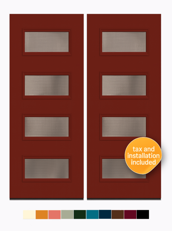 Smooth Finish Door  Modern 4 Lite  36"x80" Model 131 - Image 4