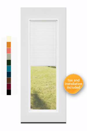 Smooth Finish Door  Internal Mini Blind Low-E  36", 32" or 30"x80" Model 140