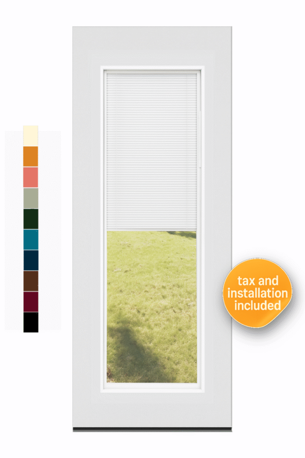 Smooth Finish Door  Internal Mini Blind Low-E  36", 32" or 30"x80" Model 140