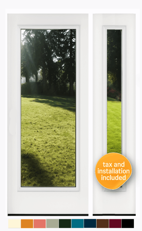 Smooth Finish Door  Clear Low-E  36", 32" or 30"x80" Model 142 - Image 2