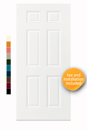 Smooth 6 Panel Door 36"x96"  8 Foot Model 173