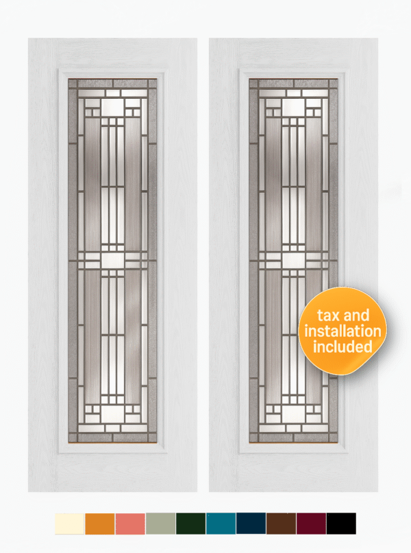 Smooth Full Lite Door w/ Lehigh Pattern 36"x96"  8 Foot Model 177 - Image 2