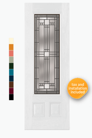 Smooth 3/4 Lite Door w/ Lehigh Pattern 36"x96"  8 Foot Model 178